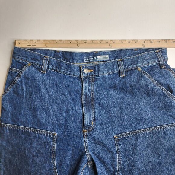 Carhartt Loose Fit Double Front Utility Logger Denim Jeans Men's Size 42 x 32 - Picture 5 of 16